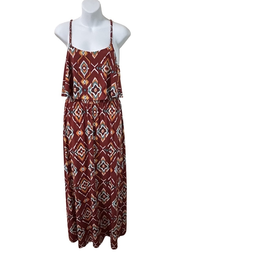 Octavia Printed Sleeveless Tiered Maxi Sundress size S